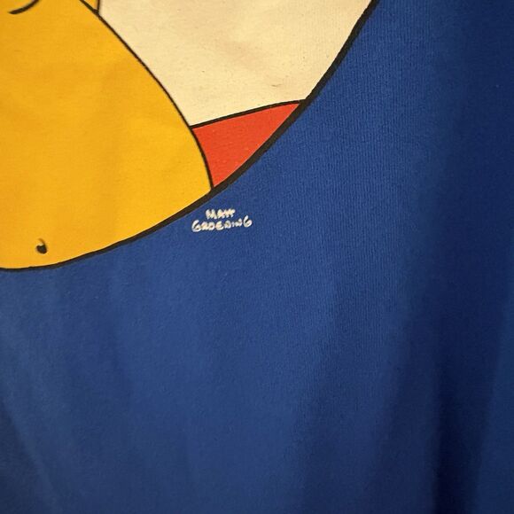 The Simpsons Blue Patriotic Homer Graphic T-Shirt Size Large 42/44 - Picture 5 of 5